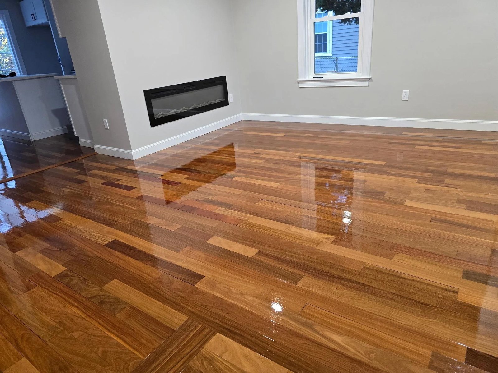 Professional floor refinishing results